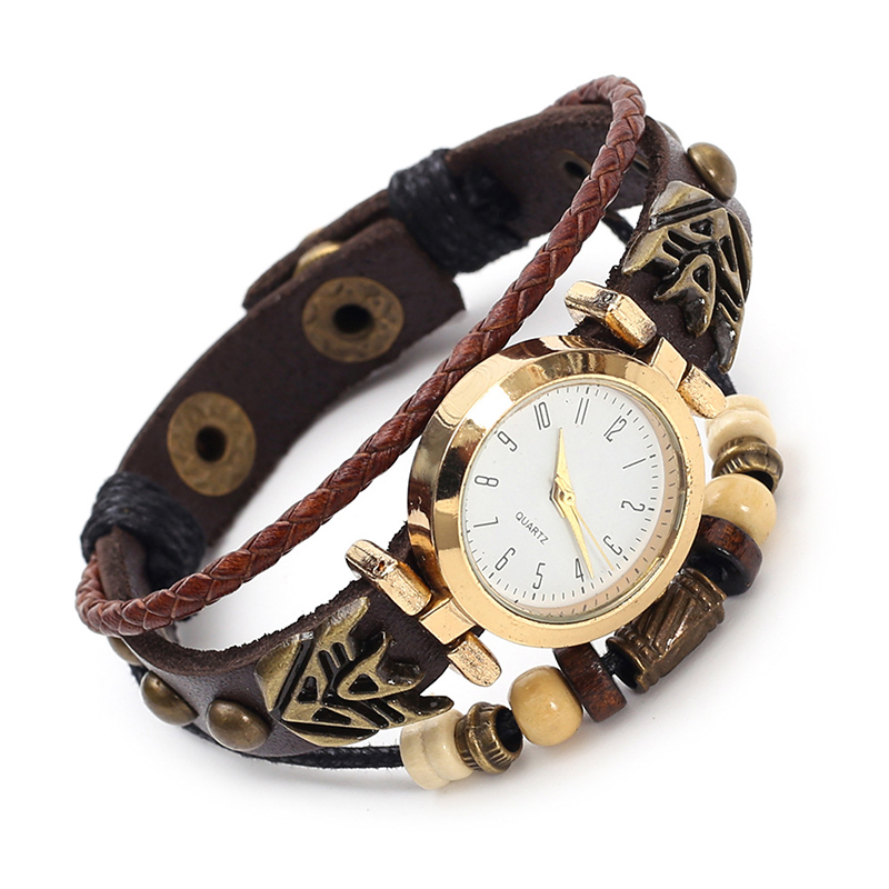 Men Accessories Pk - Jam Tangan Kuarsa Kulit Antik Jam