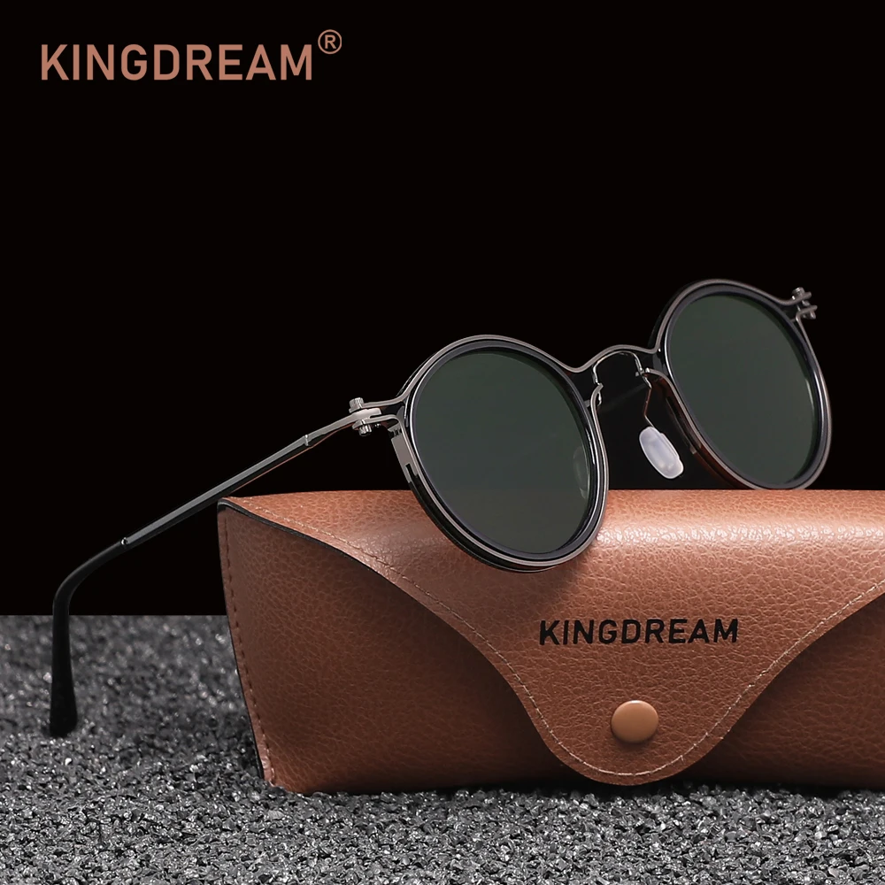 Men'S Vacation Accessories - KINGDREAM Kacamata Hitam Klasik Bingkai Bulat
