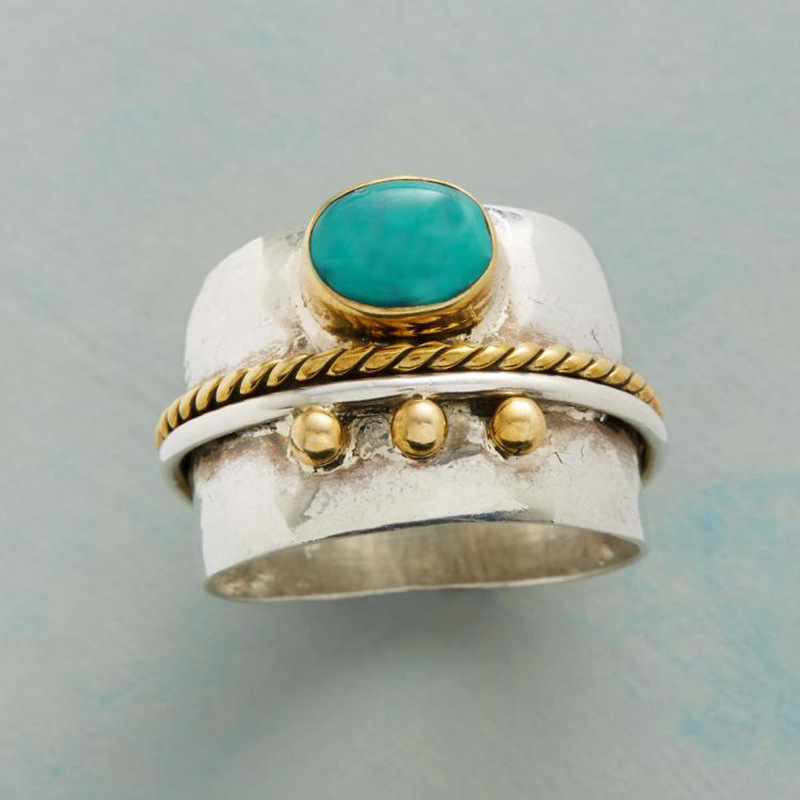 Men'S Vacation Accessories - Cincin Lebar Pirus Sintetis Desain Dua