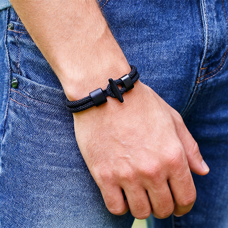 Men'S Vacation Accessories - Gelang Pria Klasik Dua Lapis Model
