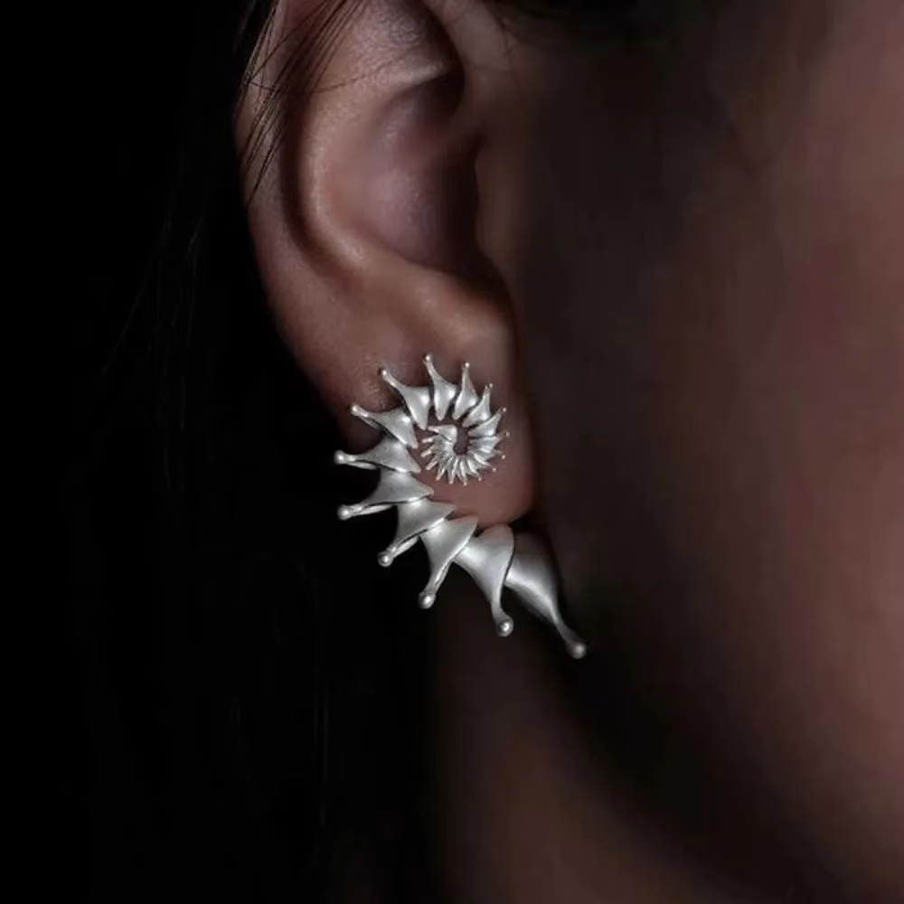 Men'S Vacation Accessories - Anting-anting Stud Perak Kuno Gaya Punk