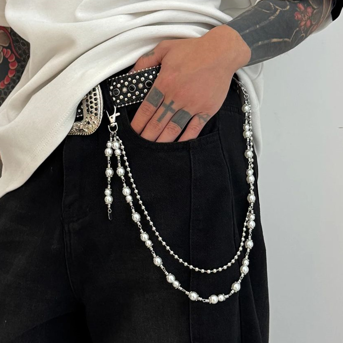 Men Accessories Unique - Ingemark 2025 Rantai Pinggang Campuran Mutiara