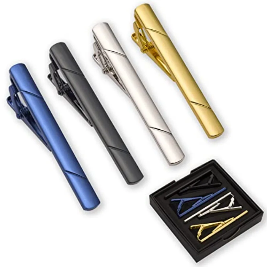 Men Accessories Box - 4 Buah Klip Dasi untuk Pria