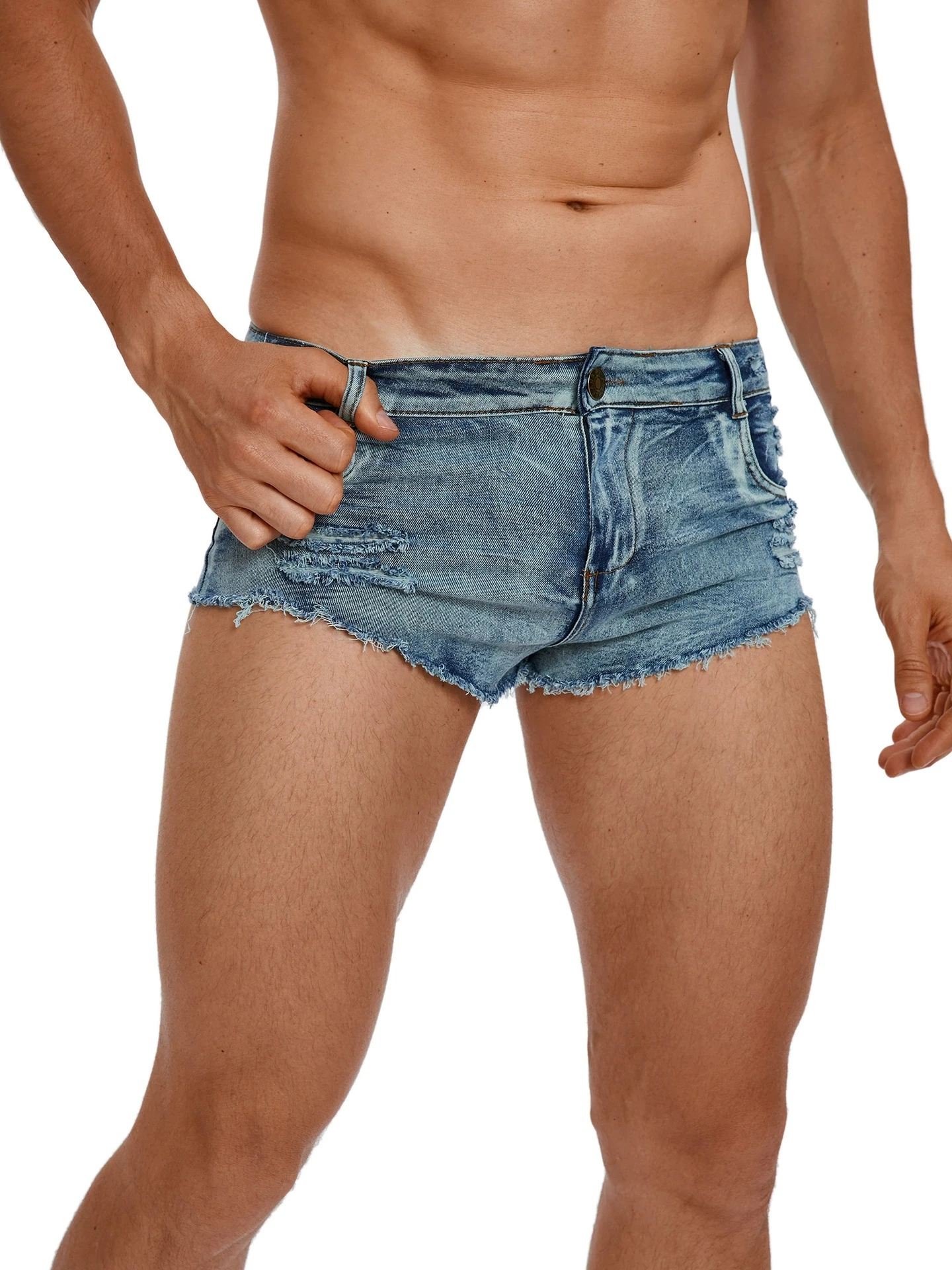 Men'S Accessories Clothing - Celana Pendek Jeans Pinggang Rendah Pria