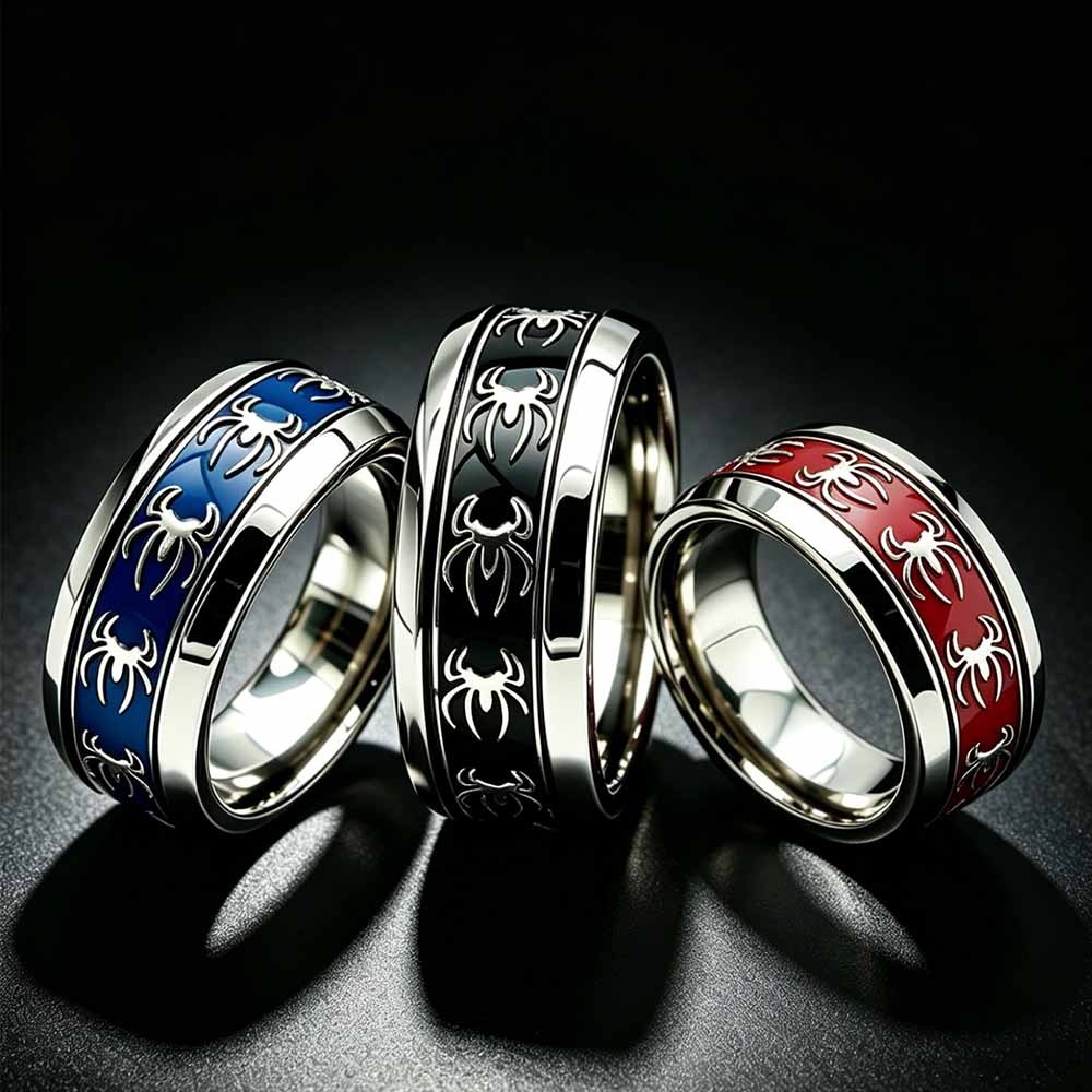 Cincin Laba-laba Punk Vintage  - Men Accessories Wholesale ulasan dan harga