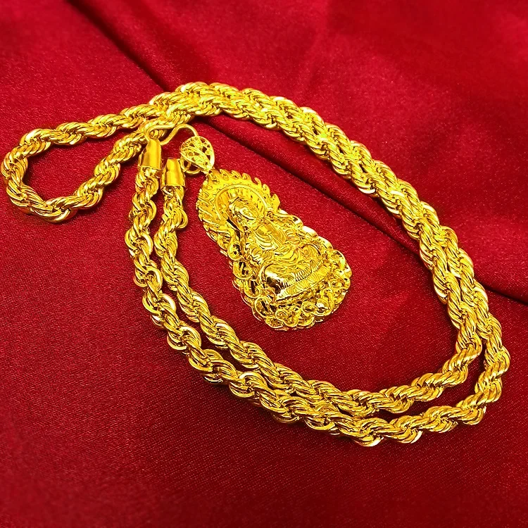 Kalung Emas Asli AU999 24K Pri - Men Accessories Look ulasan dan harga