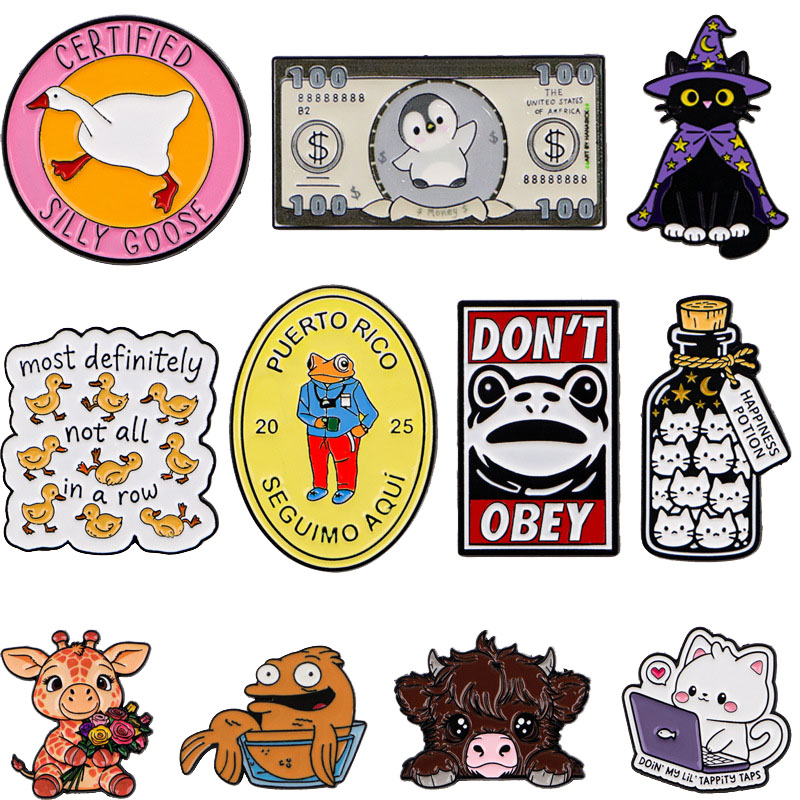 Pin Enamel Lucu Bros Hewan Imu - Men'S Accessories Clothing ulasan dan harga