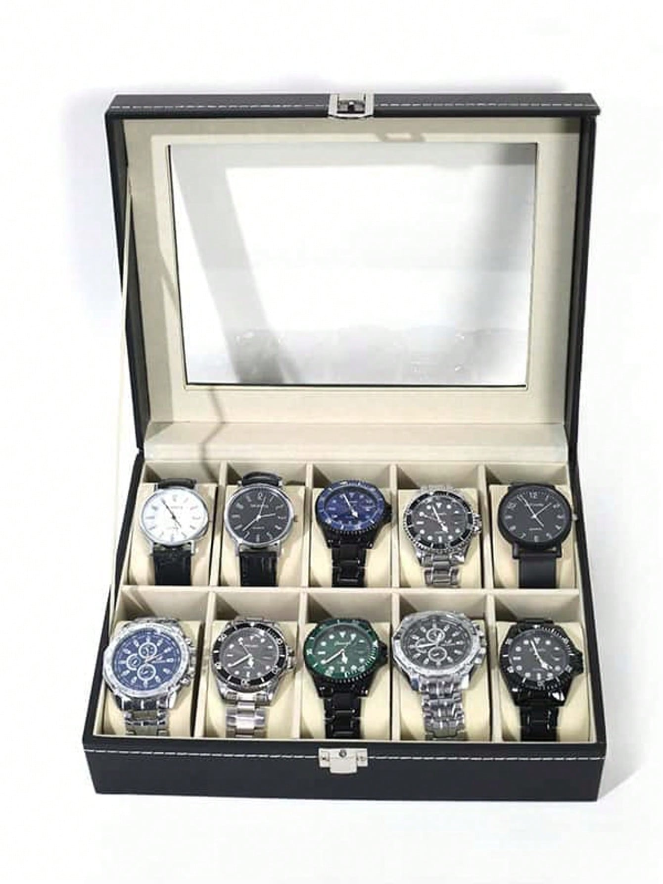 Kotak Jam Tangan Kulit dengan  - Men Accessories Box ulasan dan harga