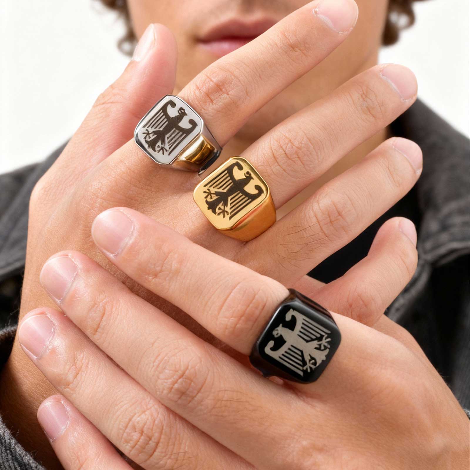 Cincin Elang Terbang Kustom, C - Men Accessories Wholesale ulasan dan harga