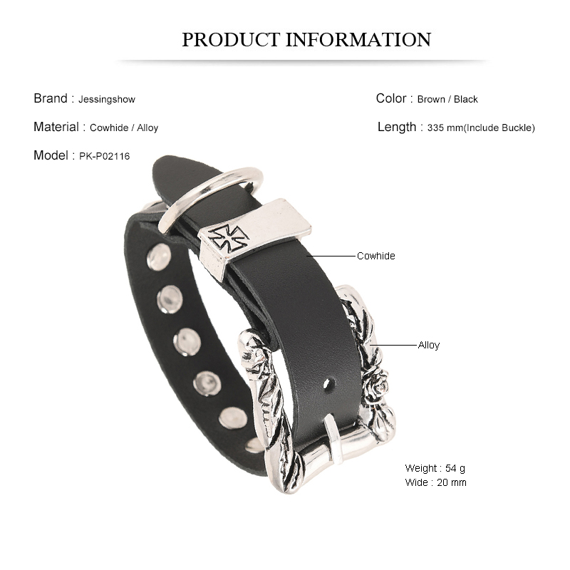 Gelang Gesper Besar Gaya Rock  - Men Accessories Pk ulasan dan harga