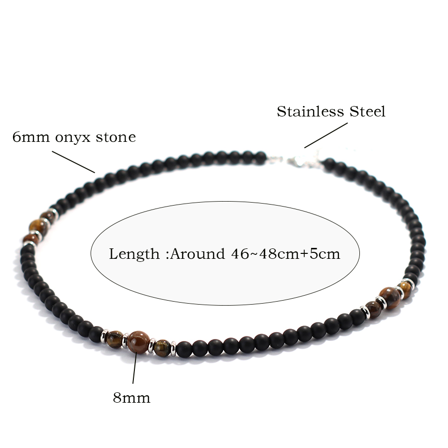 Kalung Batu Onyx Alami 6Mm Pre - Men'S Accessories Premium ulasan dan harga