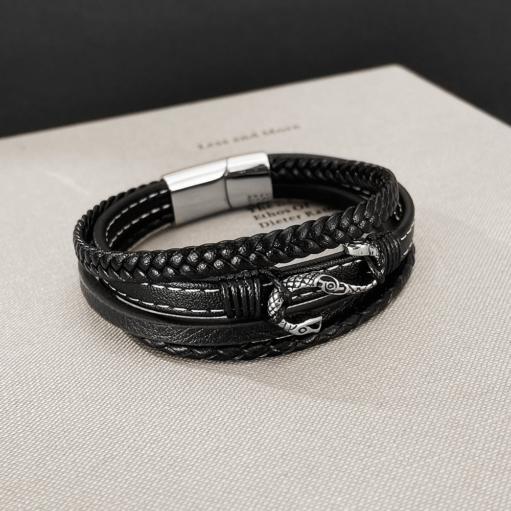 Gelang kulit anyaman banyak la - Men Accessories Pk ulasan dan harga