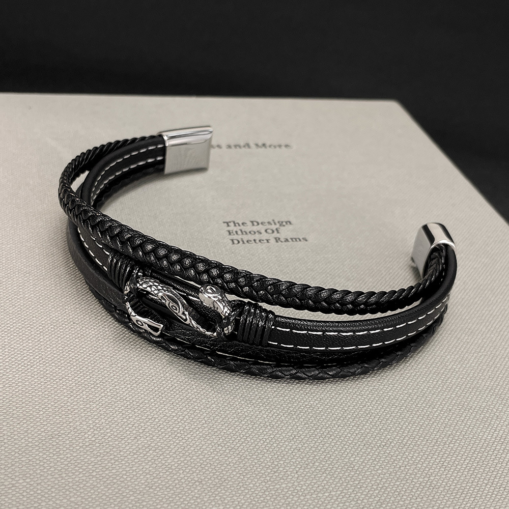 Gelang kulit anyaman banyak la - Men Accessories Pk ulasan dan harga
